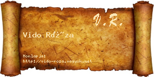 Vido Róza névjegykártya
